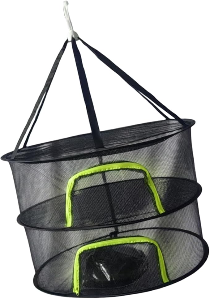 Large Capacity Foldable Fabric Drying Rack for Food Storage and Laundry Reinforced Frame Sunlight Security Easy Install Drying Net