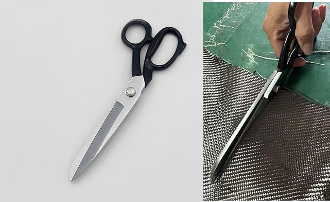 LFI 12" Fiberglass Mat Cutter, Carbon Fiber Scissor, Black