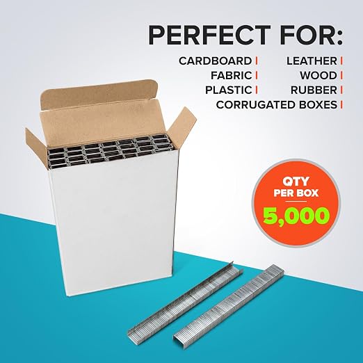 IDL Packaging Heavy Duty Staples for Plier HSP-12 - 7/16" x 1/4" x 0.04" (10 Boxes, 50000 Pcs) - Non-Rusting Stainless Steel & Zinc-Plated Steel Industrial Staples