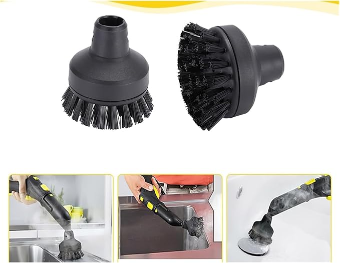 A66T 10-Piece Accessory Set - Compatible For Karcher Steam Cleaners SC1, SC2, SC3, SC4, SC5, Includes Nozzles, Brushes, And Cloths