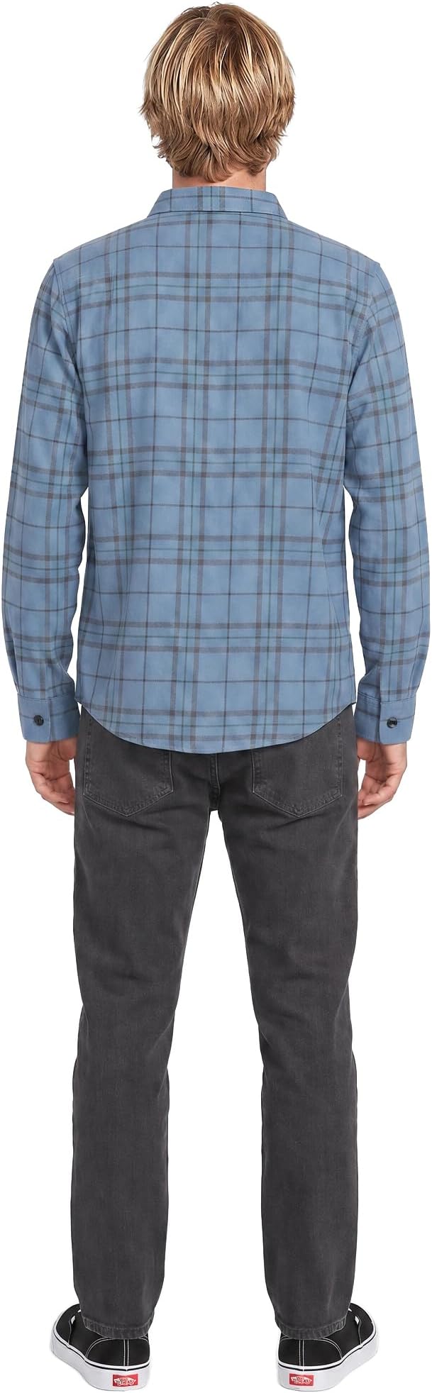 Volcom Men's Long Sleeve Flannel Shirt – Ultra-Soft Brushed Cotton Plaid Button Down