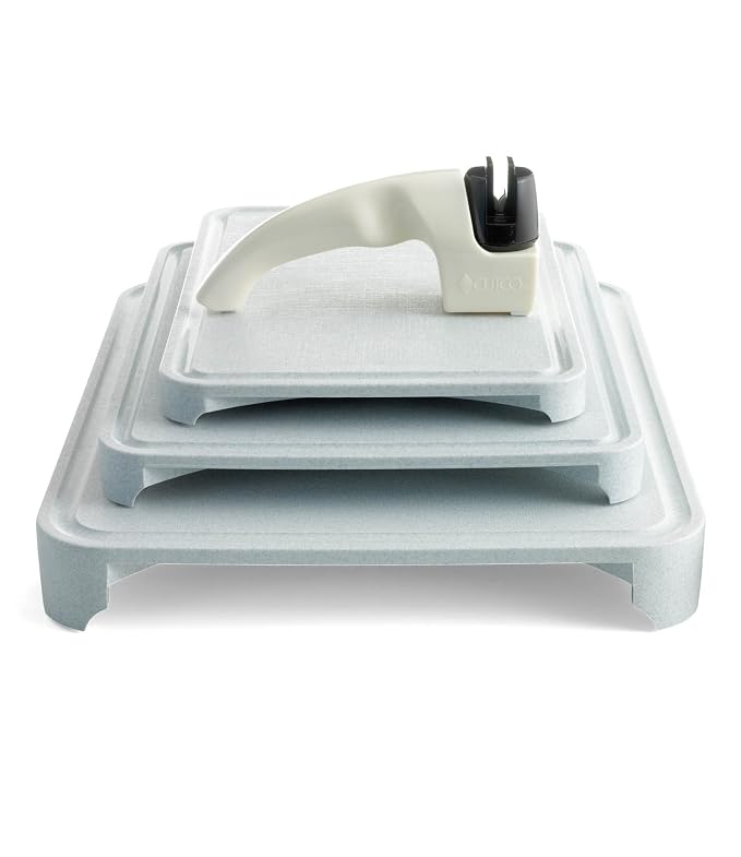 CUTCO Model 6014 Santoku Signature Set with Steak Knives............23 High Carbon Stainless knives & forks (including 10 #2159 Steak Knives) with Classic Dark Brown handles (often called "Black") in factory-sealed plastic bags...........#1652 Honey Oa...
