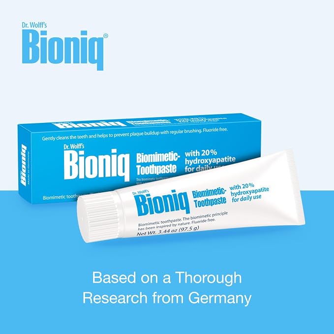 Bioniq Classic 20% Hydroxyapatite Toothpaste 3.44 Oz | bioHAP and Fluoride Free Toothpaste for Daily Use, Clinically Tested, Expert for Enamel and Gum Care, 3.44 Oz 1 Pack