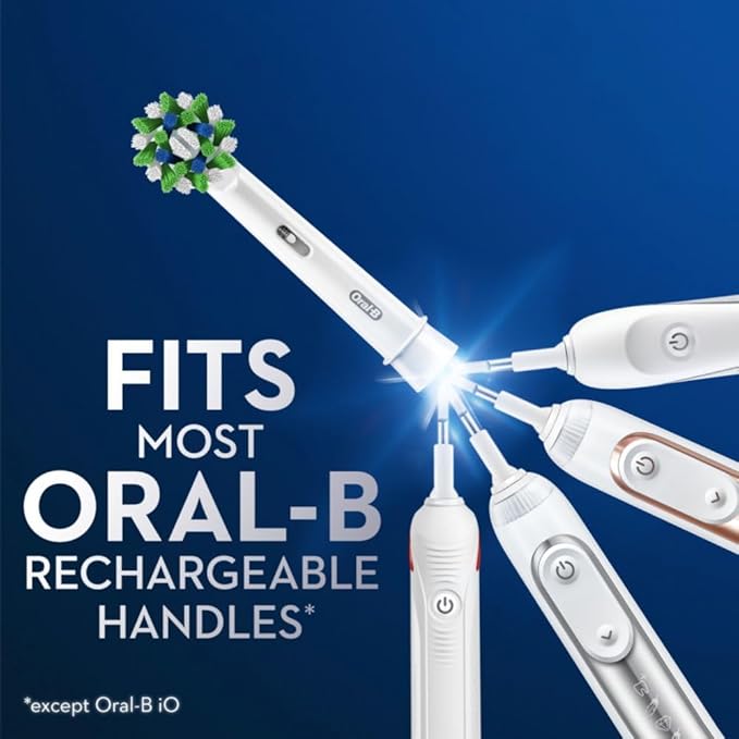 Oral-B CrossAction Electric Toothbrush Replacement Brush Heads Refill, 4ct