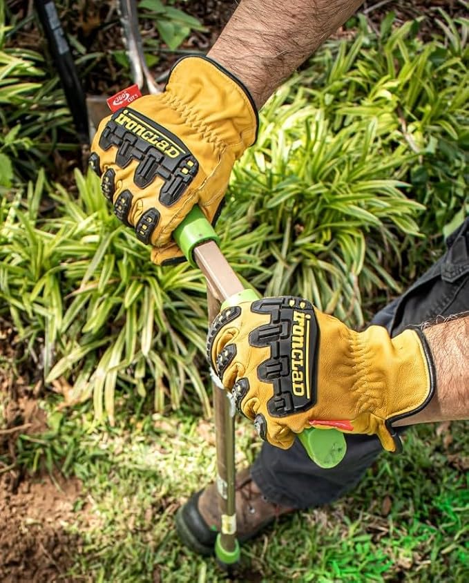 Ironclad Mens Work Gloves 360 CUT LEATHER IMPACT, Yellow, 3X-Large US