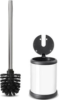 ToiletTree Products Toilet Brush with Lid - Sleek Bowl Brush and Holder - Heavy-Weight Base - Lidded Toilet Bowl Cleaner - White