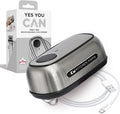 Kitchen Mama Orbit One Stainless Steel Rechargeable Electric Can Opener | Hands-free, USB-C Charging, Automatic Stop, Smooth Edge, Heavy Duty