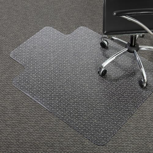 Staples Office Chair Mat, Clear, 53x45 Inch, Low-Pile Carpet, with Lip