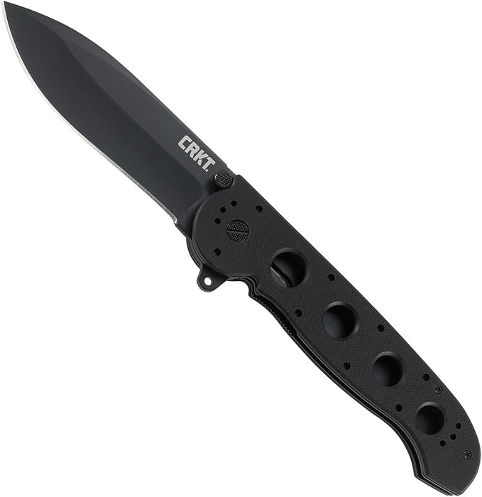 CRKT M21-04G Folding Knife with Liner Lock: 1.4116 Plain Edge Blade, G10 Handle w/Liner Lock, Reversible Pocket Clip, M21-04G