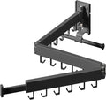 HEILAIYI Wall Mounted Clothes Hanger,Clothes Drying Rack,Laundry Drying Rack,Clothes Rack Wall Mount,Drying Rack Clothing,Laundry Rack,Folding,Retractable,Collapsible,can Fold Upward & Left & Right
