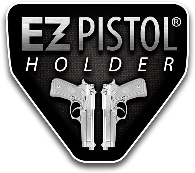 Adhesive Handgun Holster Organizer Gun Safe, Car, Desk, Carpet-Firearm Protection w Nylon Padded Interior, Full Size, 9mm