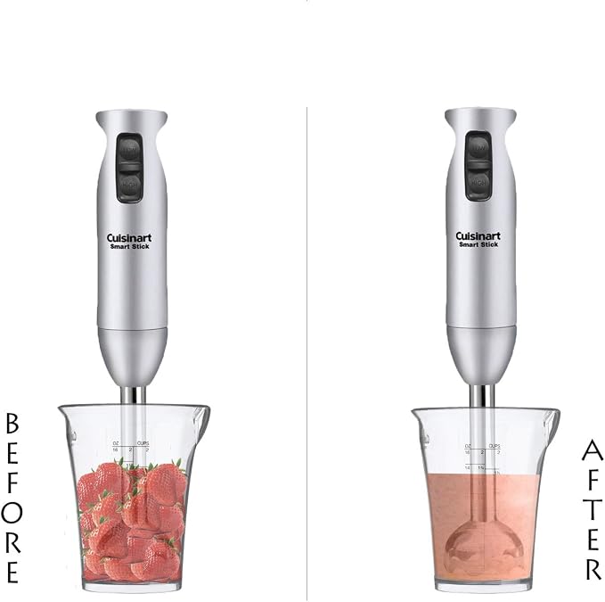 Cuisinart CSB-75BC Smart Stick 200 Watt 2 Speed Hand Blender, Brushed Chrome