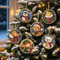 6PCS Christmas Ornaments DIY Pearl Diamond Art Kits for Adult Holiday