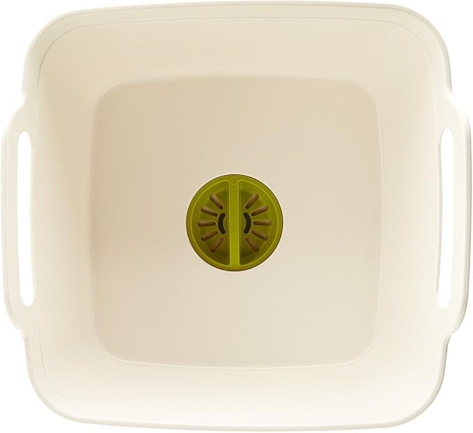 Joseph Joseph 85055 Wash & Drain Wash Basin Dishpan, White & BladeBrush Knife and Cutlery Cleaner Brush Bristle Scrub Kitchen Washing Non-Slip, One Size, Green
