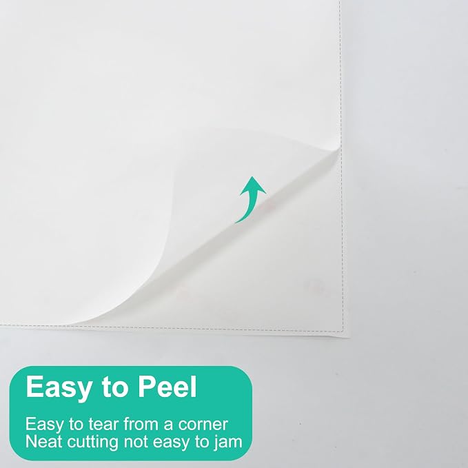 L LIKED 1500 Full Sheet Printable Sticker Paper, 8.5" x 11" White Matte Labels - 1 Label Per Sheet, Laser & Inkjet Printer Compatible, Bulk Pack for Shipping, Home & Office