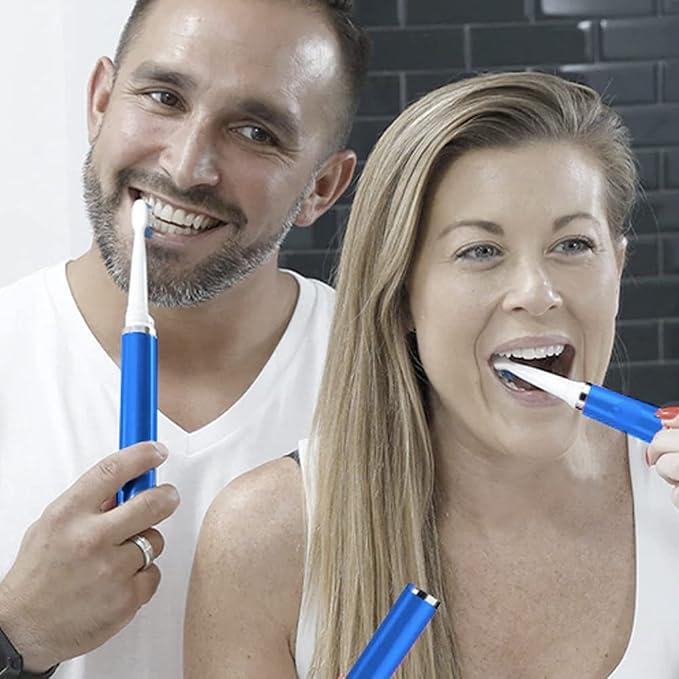 Pop Sonic Ultimate Pro Rechargeable Toothbrush (Navy) - 40,000 Strokes/Min, Dupont Nylon Bristles, Quadrant Pacer & Timer for Teens & Adults