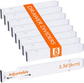 Lifewit 8 Pack 2.36" High Drawer Dividers 40-56cm/16-22 Adjustable Drawer Organizer for Clothes/Utensils, Expandable Drawer Separator in Dresser/Kitchen/Bedroom/Office Organization & Storage White