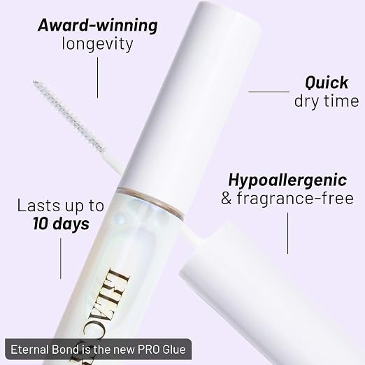 Lilac St Lash Bond and Seal Kit, Eternal Bond & Crystal Coat, Clear | Long-Lasting Lash Adhesive & Sealant System for Eyelash Clusters with Flexible Hold & Crystal Coat Finish