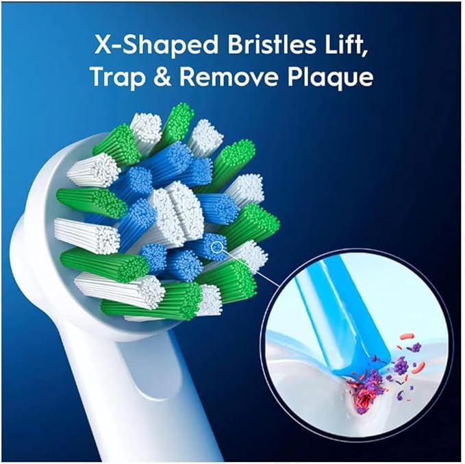 Oral-B Pro Cross Action Replacement Brush Heads, 10 Count (XXL Pack), Electric Toothbrush Refills, International Version