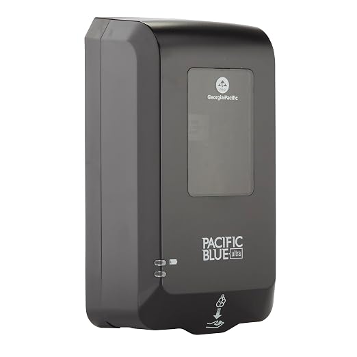 Georgia-Pacific (53590) Pacific Blue Ultra Automated Soap Dispenser, Black, Wall Mounted, Easy To Install & Maintain, Batteries Included