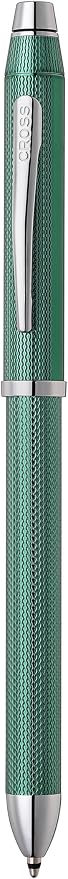 Cross Tech3+ Refillable Multi-Function Ballpoint Pen with Stylus, Medium Ballpen (Black and Red Ink) and Pencil, in one sleek writing instrument.Includes Luxury Gift Box - Translucent Green Barrel.