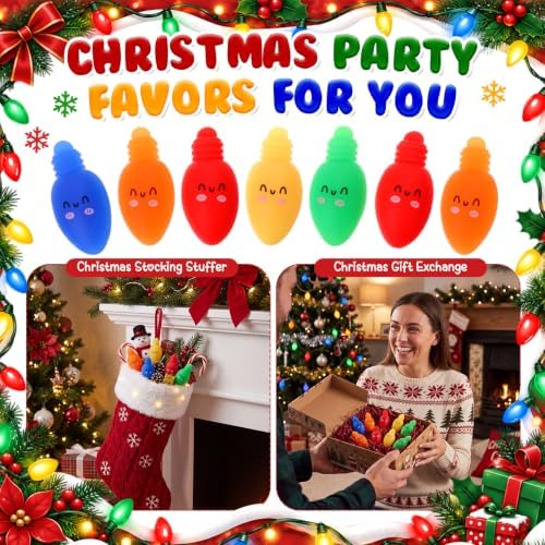 Thenshop 20 Pcs Christmas Light Bulb Soft Ball Bulk 5 Colors Party Favors