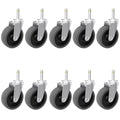 RILIDRI Replcament Casters for Brute Trash Bin Dolly Set of 10, 3-Inch Trash Can Dolly Replacement Wheels(375LBS-2)