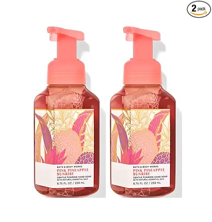 Bath and Body Works Gentle Foaming Hand Soap, 2-Pack 8.75 Ounce (Pink Pineapple Sunrise)