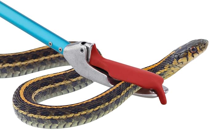 Midwest Gloves 40"L Heavy-Duty Snake Handling Tongs, Blue, Aluminum, Stainless Steel, 2.25" Wide Grip, 40"L