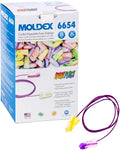 Moldex SparkPlugs® Corded Soft Foam Earplugs – Comfortable Disposable Ear Plugs for Hearing Protection, Noise Reduction, NRR 33dB, Individually Wrapped, 100 Pairs, 6654 | Disposable, NRR 33dB, Individually Wrapped, Model 6654