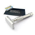 KAMPFE Shaving Razor CNC Aluminum Double Edge Safety Razor Contains 5 Blades.Perfect Fixed Shaving Angle With Superior Blade Rigdity.Aggress Type Reusable Single Blade Razors for Men and Women