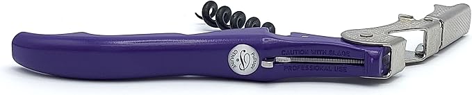 Pulltap's Genuine Slider Boss 150 Waiter's Corkscrew – Double-Hinged Wine Key with Sliding Foil Cutter – Patented Design – Made in Spain – Violeta (Violet)