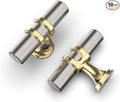 Asidrama 10 Pack Gold and Brushed Satin Nickel Kitchen Cabinet Knobs Cabinet Hardware Zinc Knobs for Dresser Drawers