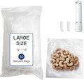 30-Pack Large Vacuum Sealer Bags & 2 Bonus Sealing Clips, Compatible with Chef Preserve – BPA-Free (12 x 13 in) Reusable Food Storage Bags for Freezer, Microwave, Sous Vide – Leak-Proof