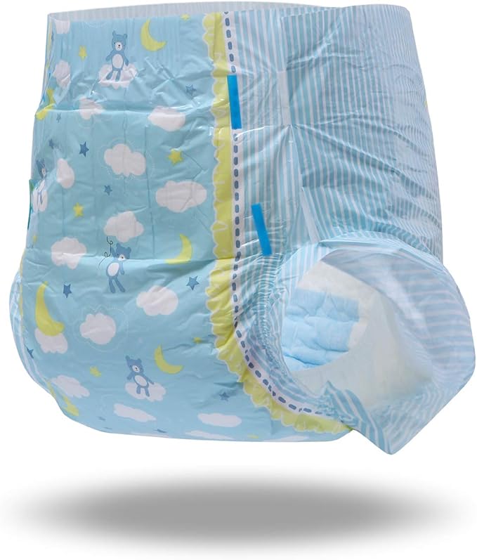 Littleforbig Adult Printed Diaper 10 Pieces - Little Dreamers (Medium 28"-38")