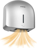 AIKE GentleAir Warm Hand Dryer,Low Noise Perfect for Home Bathrooms,Silver Cover AC110V-130V,Model AK2637