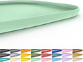 SMILOOL Waterproof Silicone Pet Food Mat with Raised Edge for Dog & Cat | 22" x 14" Non-Slip Pet Feeding Mats with Lip for Food & Water Bowl, Food Grade, Easy Cleaning, Mint Green