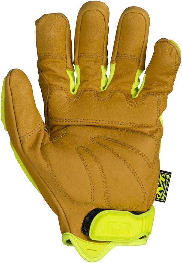 Mechanix Wear Hi-Viz CG Heavy Duty Gloves - High-Visibility Work Gloves - For Construction - Breathable Synthetic Leather - Machine Washable - Durable - Fluorescent Yellow - XX-Large