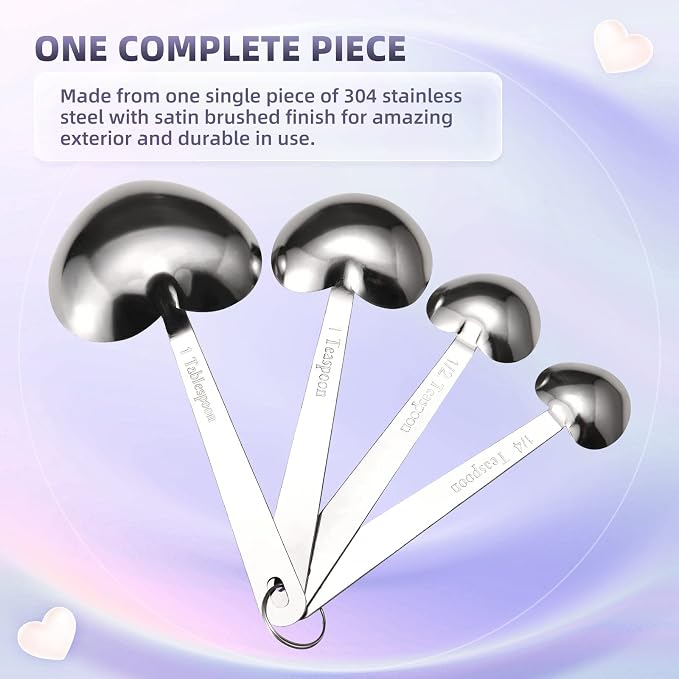 30 pieces pack heart-shaped measuring spoon set suitable for wedding birthday party bridal shower gift, baby shower decoration souvenir individual gift packaging