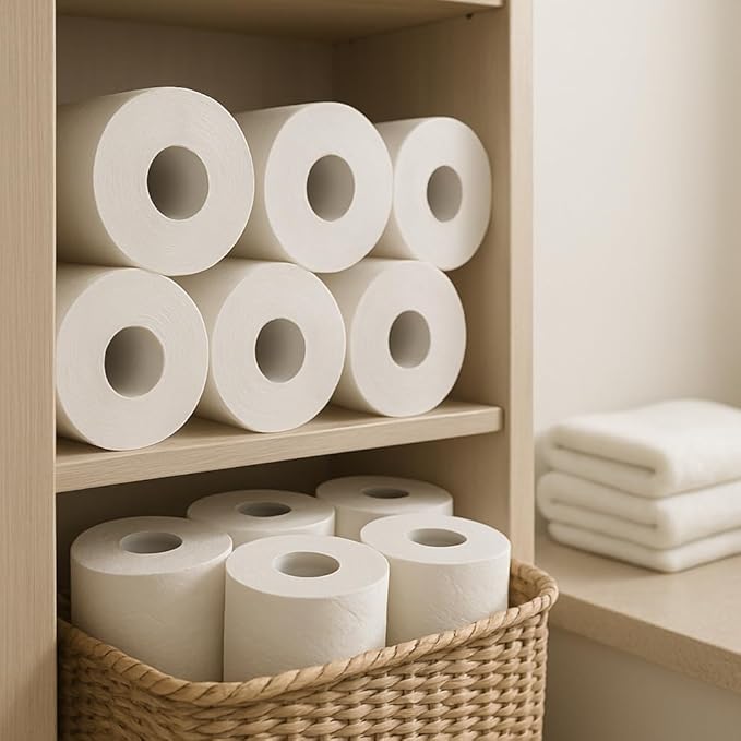 Bulk Toilet Paper Pallet – 4.5" x 4" Premium 2-Ply Standard Bath Tissue, 500 Sheets per Roll, Individually Wrapped, Case of 96 Rolls, 31 Cases per Pallet (2,976 Rolls Total), Commercial & Home