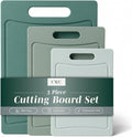 COOK WITH COLOR Non-Slip Cutting Board Set – Kitchen Essentials with Easy Grip Handle for Meat, Veggies, and Fruits, 3 Cutting Boards, Mint