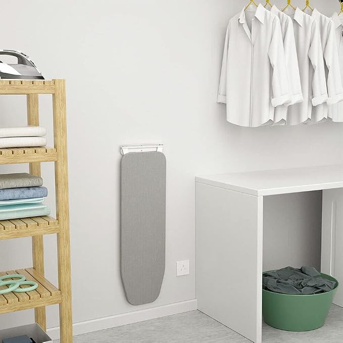 Wall-Mounted Ironing Board, Foldable Ironing Station, Sturdy Folding Board Compact Ironing Board Space Save for Home, Apartment, Small Space