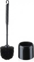 Roshtia 1 Set Toilet Brush and Holder Set for Bathroom Toilet Bowl Brush Scrubber with Caddy for Deep Cleaning, 14.57 Height (Black)