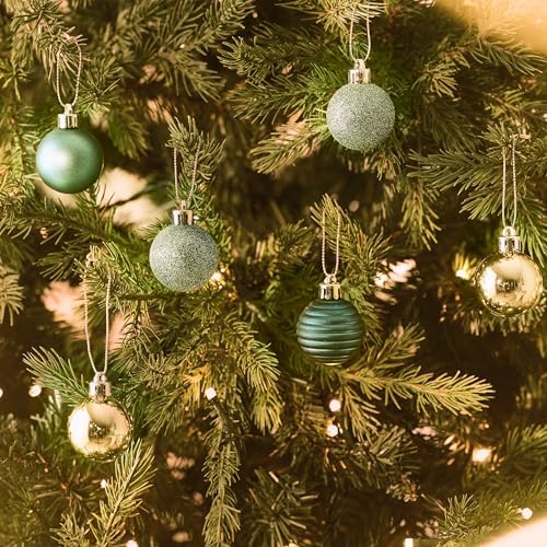 Valery Madelyn Small Christmas Tree Decorations Ball Ornaments 24ct 1.57"