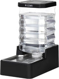 RIZZARI 8L Gravity Dog Water Dispenser:Easy Care No Filter Design | Low Maintenance Design/Gravity Water Flow /Easy Refill/Stainless Steel Drinking Bowl/Indoor Home Use