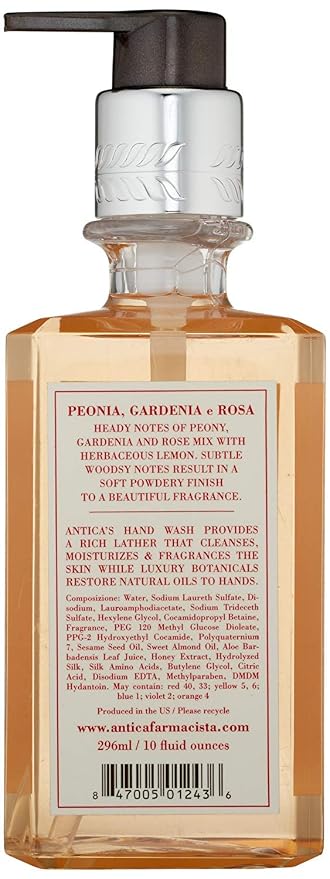 Antica Farmacista Hand & Body Wash - Luxury Nourishing & Hydrating Hand Cleansing Wash - Bath & Body Gift - Peonia, Gardenia & Rosa, 10 fl oz