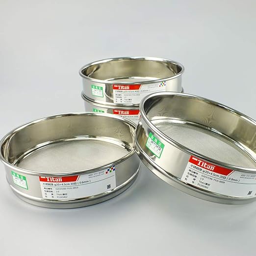 φ20×4.5cm 304 Stainless Lab Sieves Economy Test Sieve 304 Stainless Steel Wire Cloth (30 Mesh (0.6mm))
