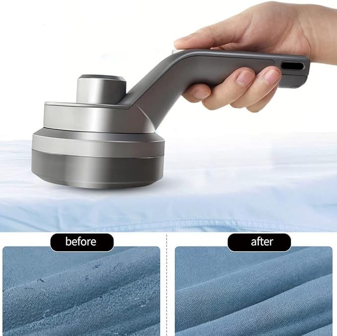 Fabric Shaver, Rechargeable Lint Remover with 6-Blade & Electrostatic Brush, Portable Sweater Defuzzer for Clothes, Blanket, Couch, Remove Fuzz Pills Efficiently
