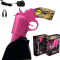 Realtree® Electric Gun Wine Bottle Opener - Open your Wine Bottle Fast with this New Corkscrew - Great Gift for Gun Enthusiasts and Wine Lovers. Foil Cutter and Charging Base Included. (Pink)