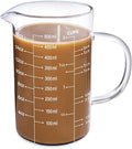 77L 2 Cup Glass Measuring Cup, [Insulated handle, V-Shaped Spout], High Borosilicate Glass Measuring Cup for Kitchen or Restaurant, Easy To Read, 500 ML (0.5 Liter, 2 Cup)